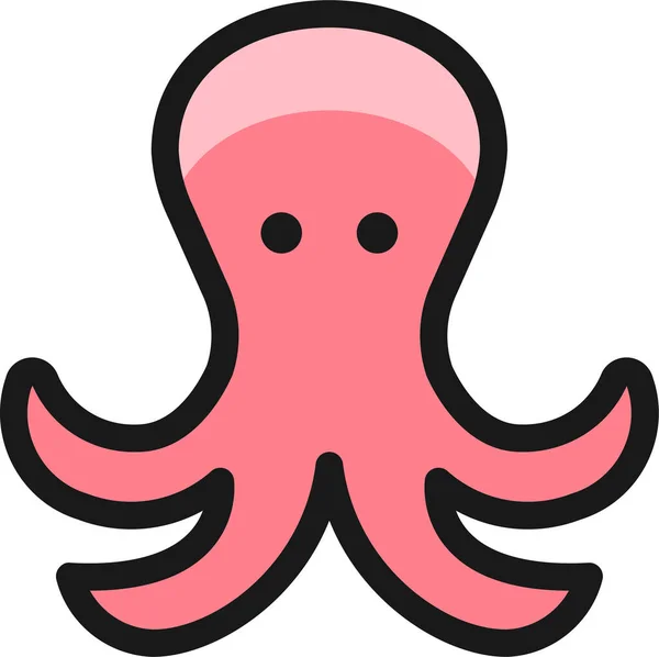 Octopus Filled Outline Icon Icon Filled Outline Style — Stock Vector