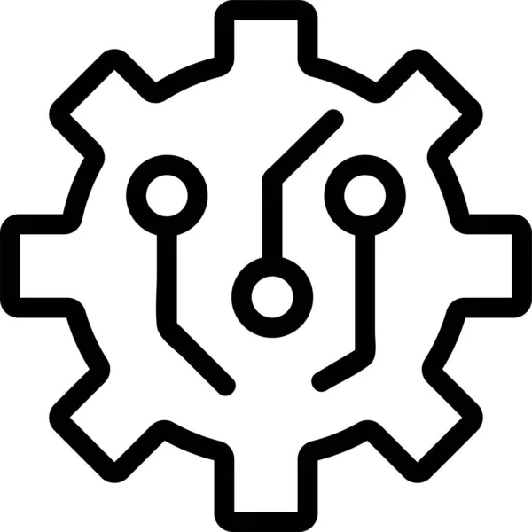 Icône Concept Circuit Puce — Image vectorielle