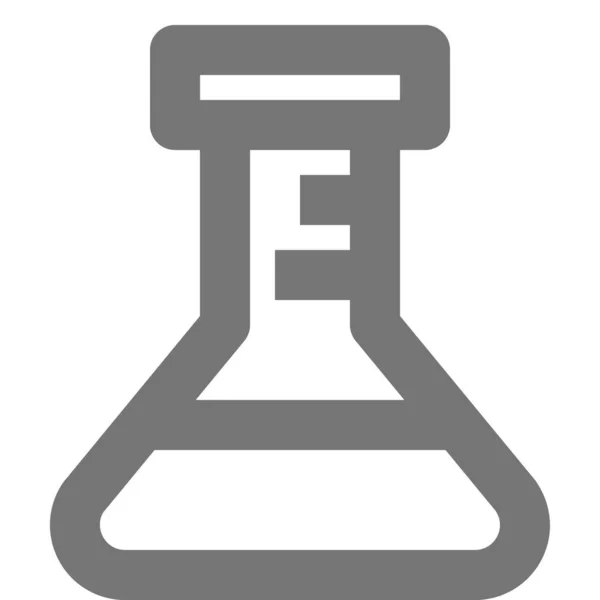 Vaso Precipitados Ciencia Química Icono Estilo Del Esquema — Vector de stock