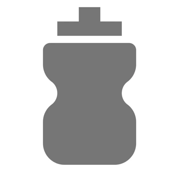 Μπουκάλι Νερό Μπουκάλι Στερεό Εικονίδιο Στερεό Στυλ — Διανυσματικό Αρχείο