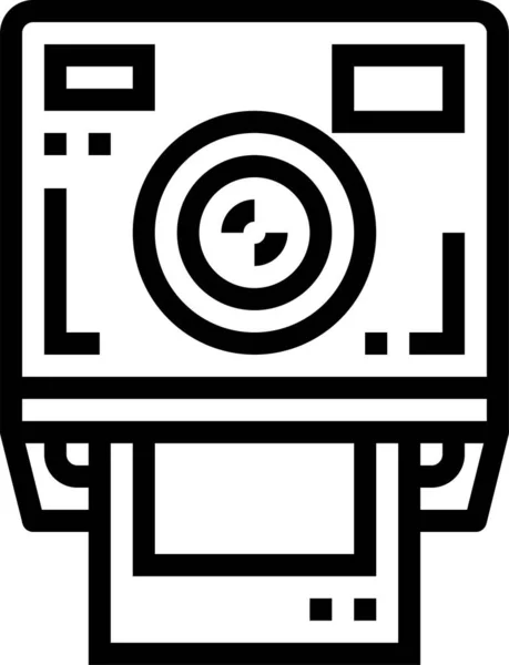 Camera Image Photo Icon Outline Style — Stock Vector