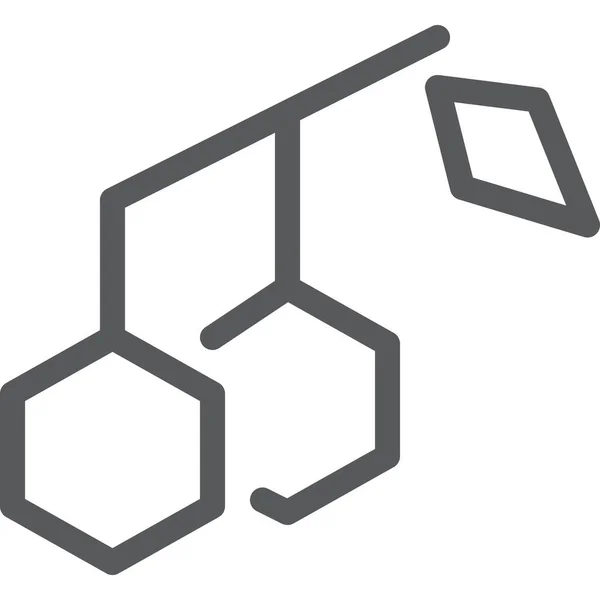 Icono Fruta Comida Cereza Estilo Esquema — Archivo Imágenes Vectoriales