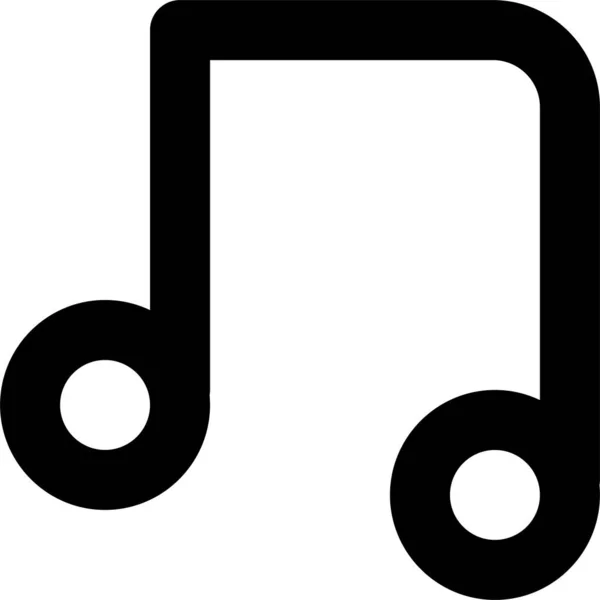 Icono Canción Música Audio Categoría Símbolo Signo — Archivo Imágenes Vectoriales