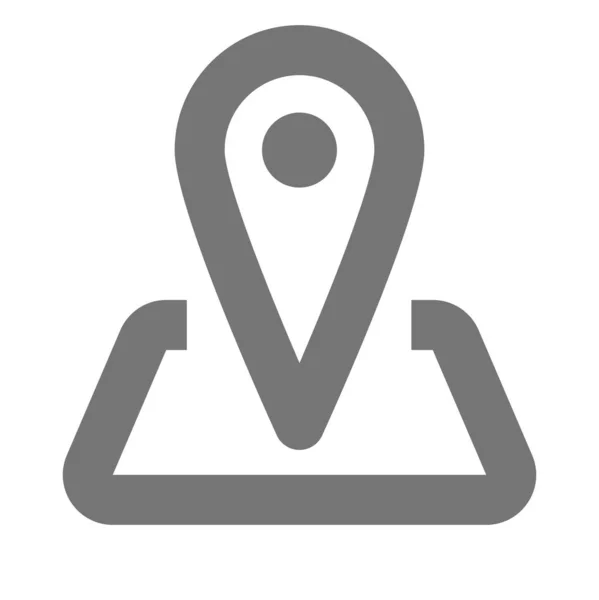 Locatie Kaart Pin Pictogram Omtrek Stijl — Stockvector