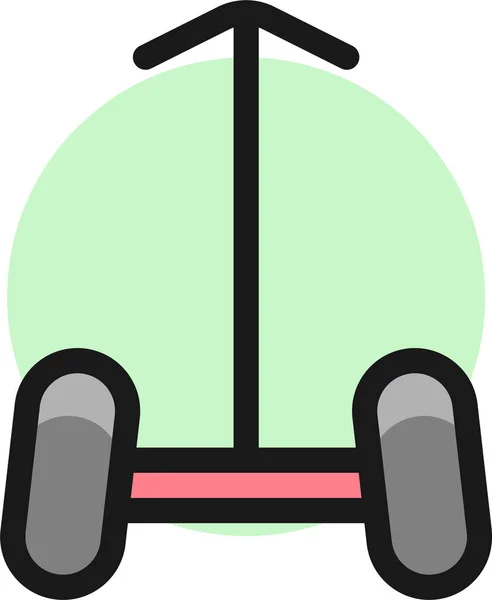 Icono Esquema Rellenado Segway Estilo Esquema Rellenado — Vector de stock