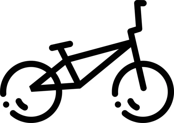 Bicicleta Bmx Icono Del Ciclo Estilo Del Esquema — Archivo Imágenes Vectoriales