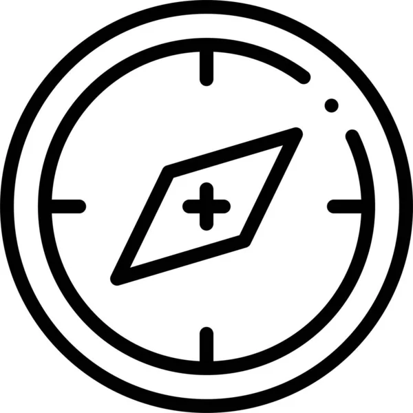 Kompass Gerät Richtung Symbol Umriss Stil — Stockvektor