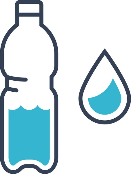 Иконка Безалкогольной Воды Стиле Заполненного Контура — стоковый вектор