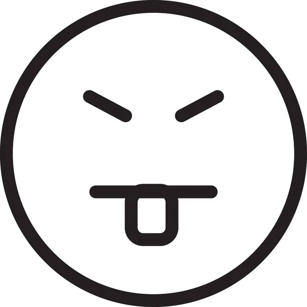 Emoticons Ícone Expressão Emoção Estilo Esboço — Vetor de Stock