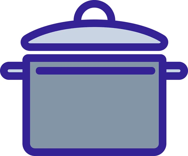 Значок Їжі Приготування Їжі Заповненому Стилі — стоковий вектор
