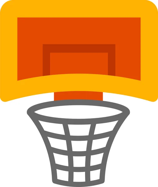 Basket Equipment Game Icon Flat Style — Stock Vector