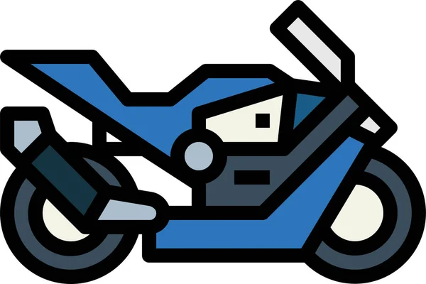 Big Bike Motobike Icon — Stock Vector