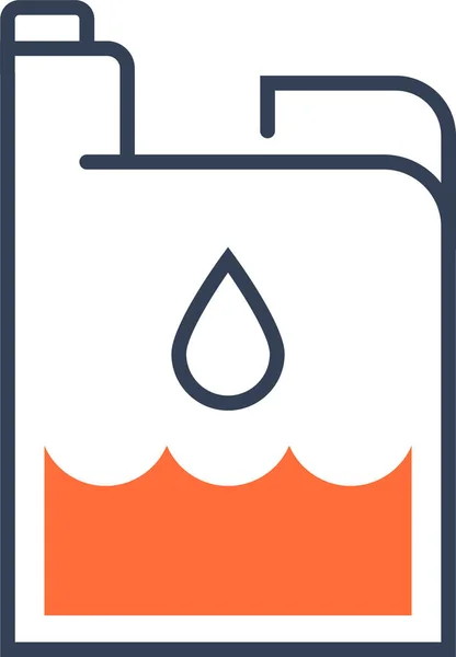 Icono Del Garaje Combustible Energía Estilo Esquema — Vector de stock