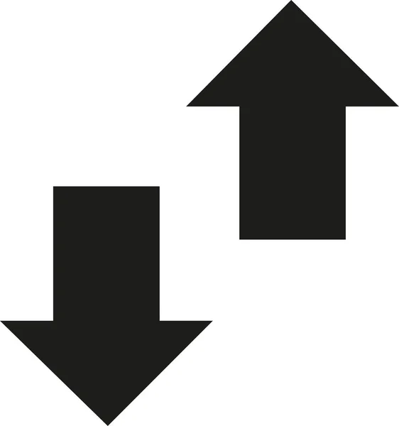 Transferencia Flechas Icono Sólido Estilo Sólido — Vector de stock