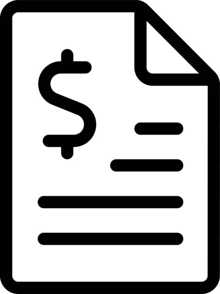 Accounting Bill Billing Icon Outline Style — Stock Vector