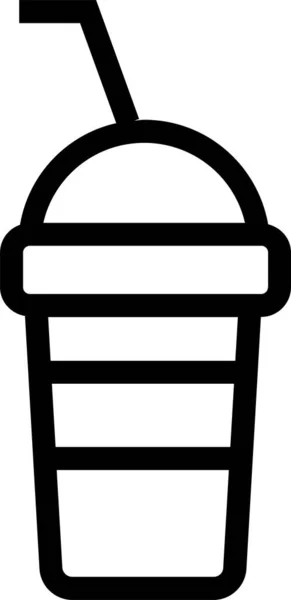 Romper Icono Taza Café Estilo Del Esquema — Vector de stock