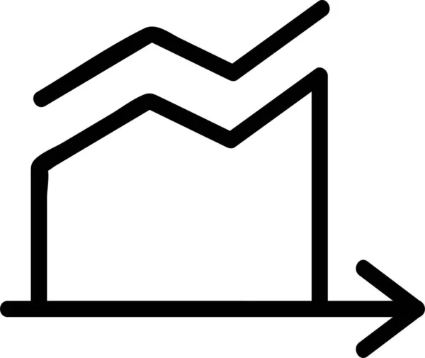 Ícone Gráfico Negócios Arte — Vetor de Stock