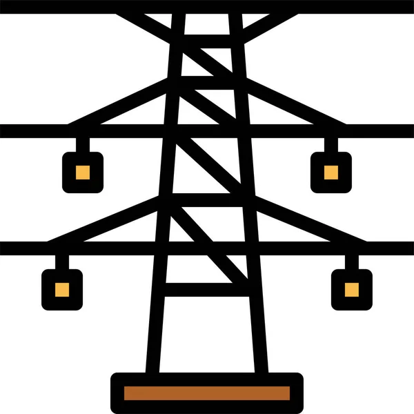 Electricity Energy Line Icon — Stock Vector