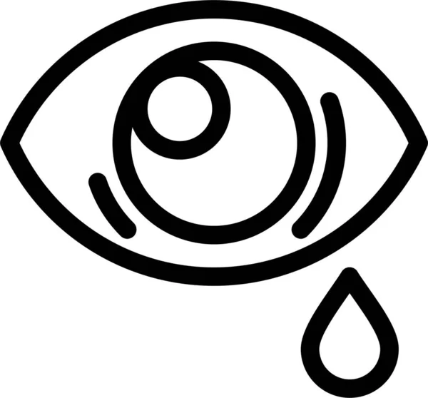 Droop Μάτι Λυπημένο Εικονίδιο — Διανυσματικό Αρχείο