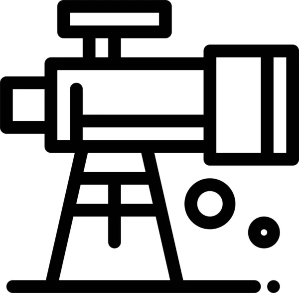 Astronomia Scopo Spazio Icona Stile Contorno — Vettoriale Stock