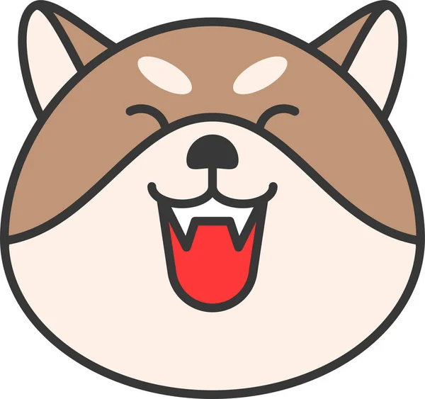 Animal Perro Emoji Icono Estilo Contorno Lleno — Archivo Imágenes Vectoriales