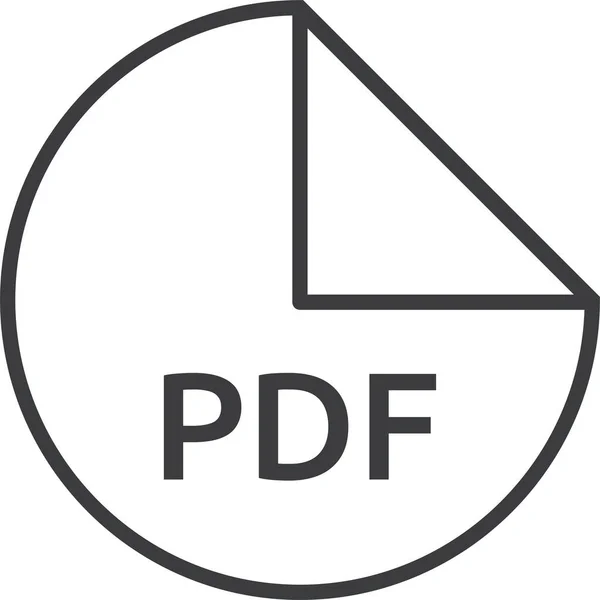 Bestandsformaat Pdf Pictogram Contourstijl — Stockvector