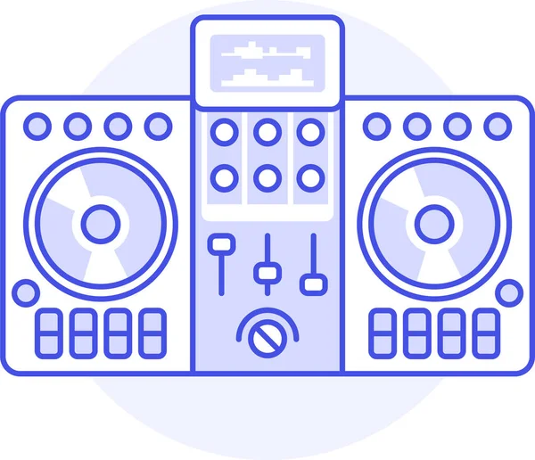 Controller Mixer Symbol Stil Gefüllter Umrisse — Stockvektor