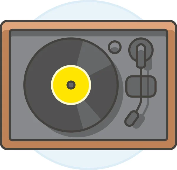 Icona Musica Disco Audio Nella Categoria Dispositivi Elettronici Apparecchi — Vettoriale Stock