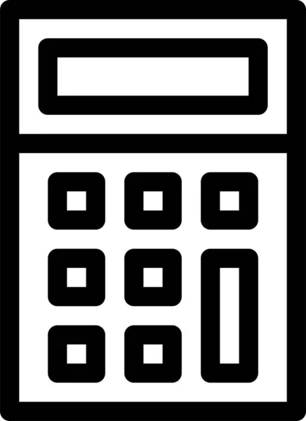 Rechner Mathematik Icon Outline Stil Berechnen — Stockvektor