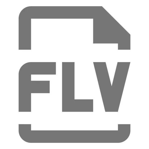 File Flv Video Icon Outline Style — ストックベクタ