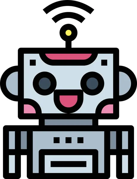 Ikona Technologii Robota Komputerowego — Wektor stockowy