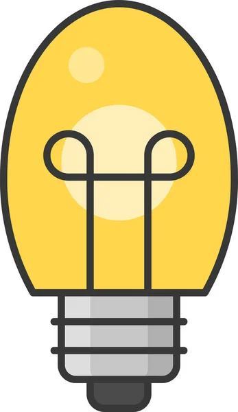 Helle Glühbirne Elektrisches Symbol Ausgefüllten Umriss Stil — Stockvektor