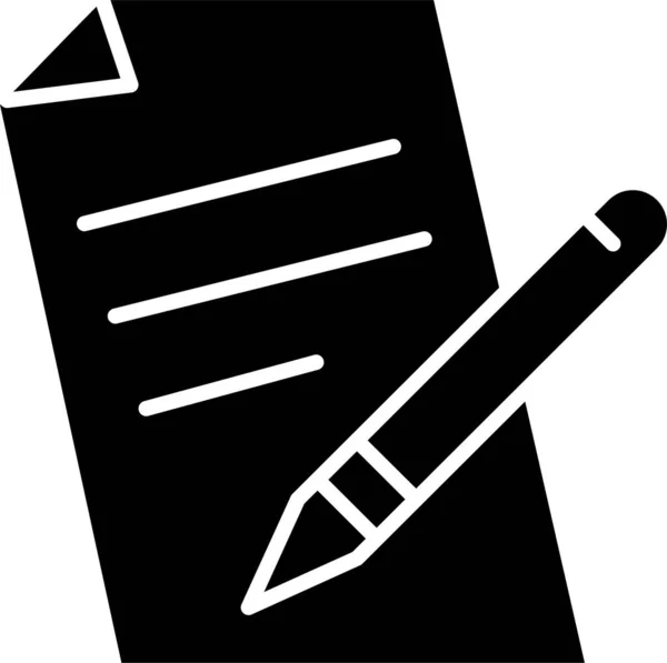 Значок Ручки Освітнього Файлу Освітній Школі Навчанні Категорії — стоковий вектор