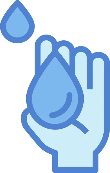 Myć Ręce Ikona Wody — Wektor stockowy
