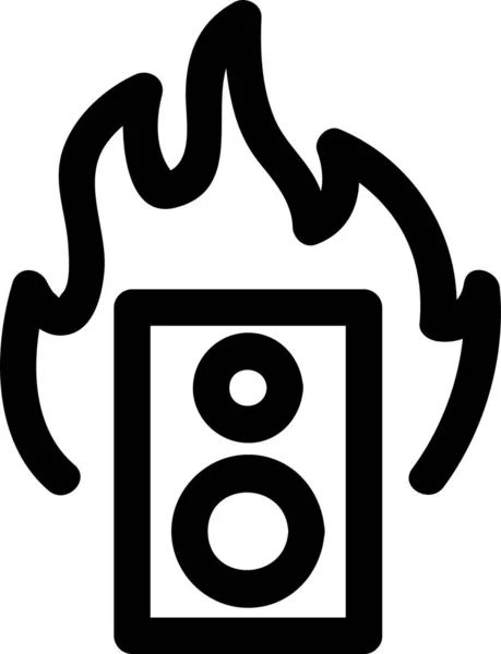 Ikona Kytarového Nástroje Kategorii Sound Music — Stockový vektor