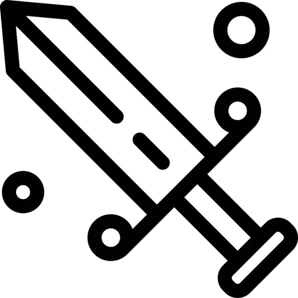 Competitie Hekwerk Masker Pictogram Omtrek Stijl — Stockvector