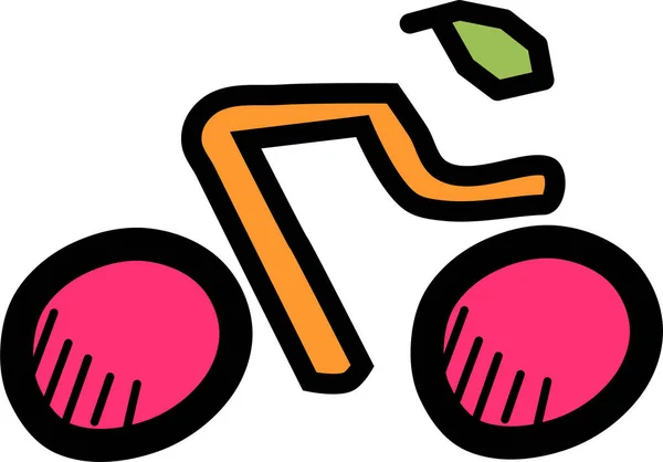 Bicicleta Bicicleta Bicicleta Icono Estilo Contorno Lleno — Vector de stock