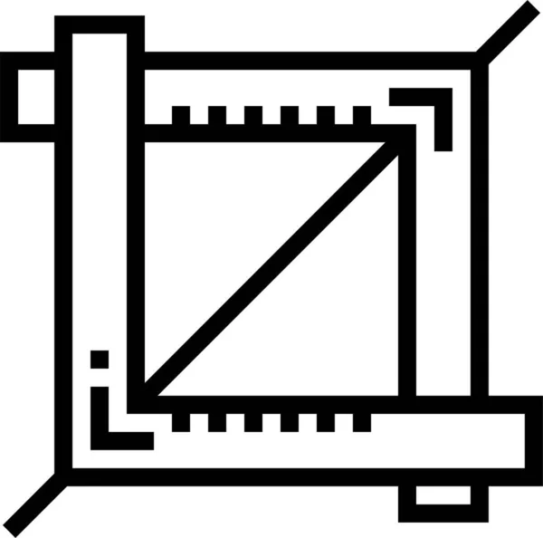 Snijplotter Bewerken Pictogram Omtrek Stijl — Stockvector