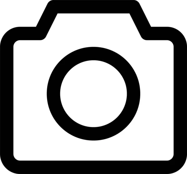 Elektronická Ikona Fotoaparátu Stylu Osnovy — Stockový vektor