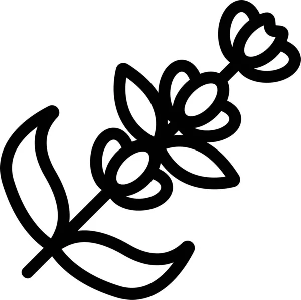 Element Kontur Florales Symbol — Stockvektor