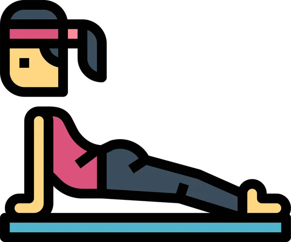 Yoga Pose Oefening Pictogram — Stockvector