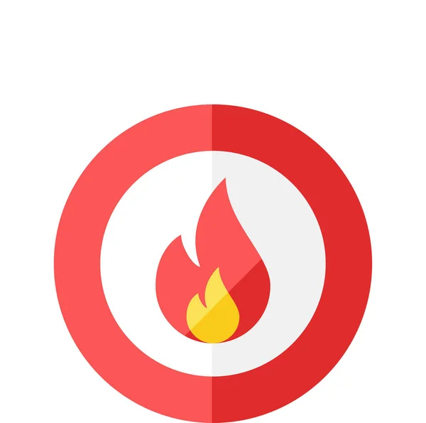 Alarm Fire Flat Icon Flat Style — Stock Vector