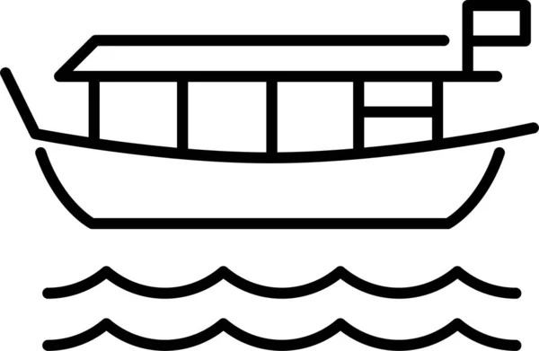 Cruise Sailboat Ship Icon — Stock Vector