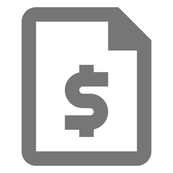 Dólar Icono Dinero Archivo Estilo Esquema — Vector de stock