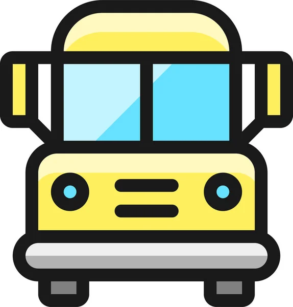 Bus Gevuld Outline Pictogram Gevulde Outline Stijl — Stockvector