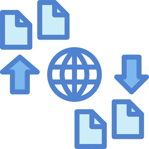 Icône Réseau Internet Données — Image vectorielle