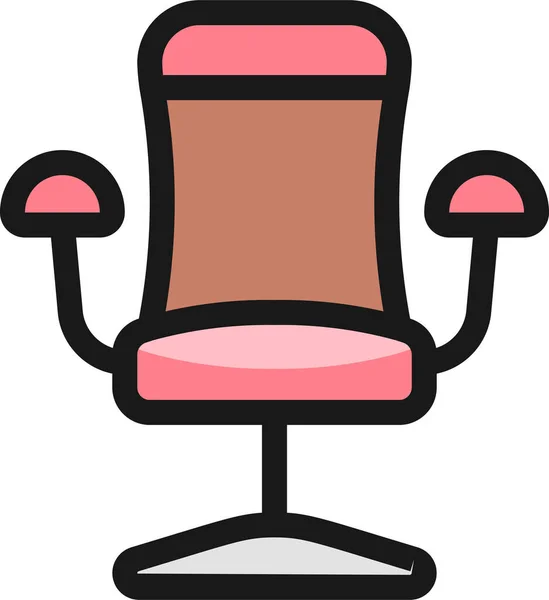 Иконка Кресла Волос Стиле Заполненного Контура — стоковый вектор