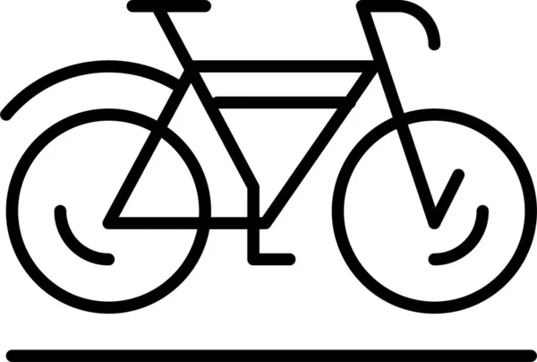 Bisiklet Hareketi Spor Simgesi Ana Hat Biçiminde — Stok Vektör