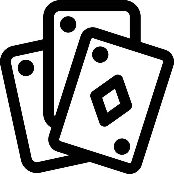 Jogo Cartas Ícone Estilo Esboço —  Vetores de Stock