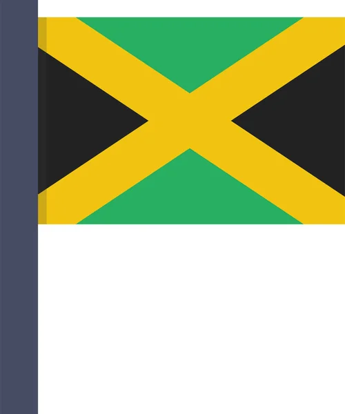Прапор Ямайки Плоскому Стилі — стоковий вектор